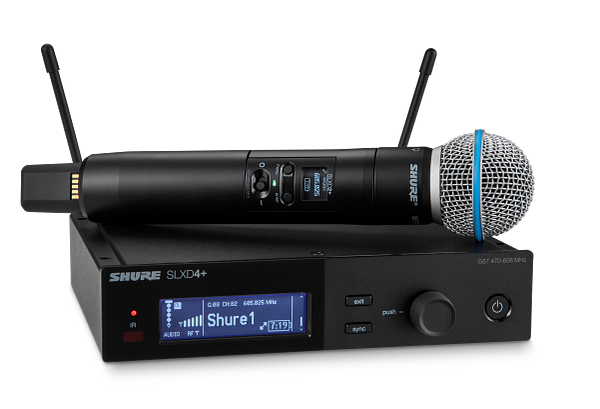 WIRELESS SYSTEM WITH BETA 58A HANDHELD TRANSMITTER